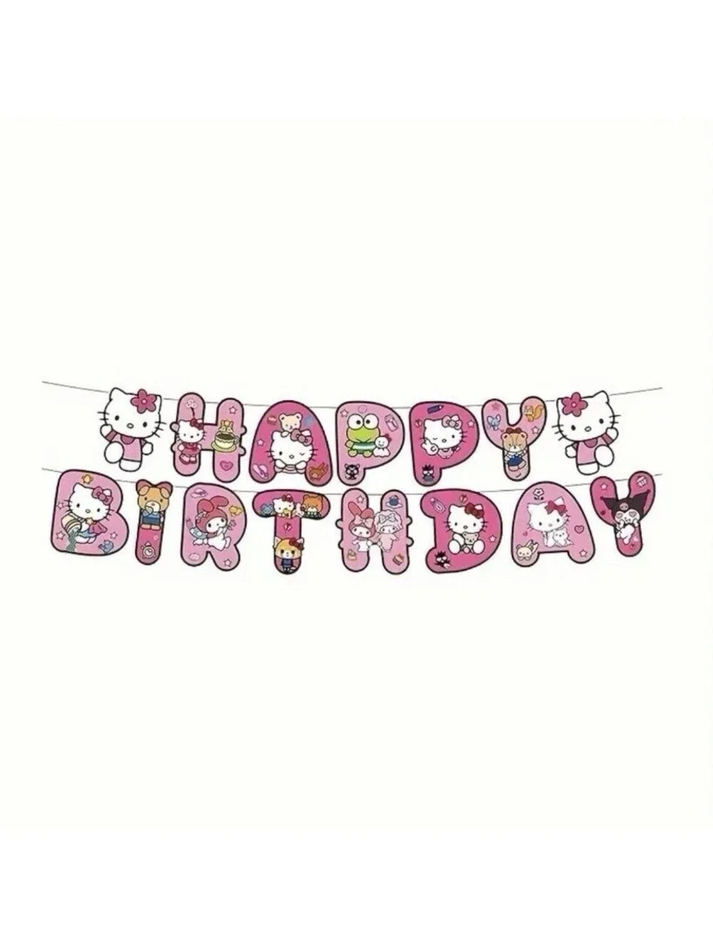 Happy Birthday Sign - Hello Kitty Pink Party Decoration, Kawaii NWT